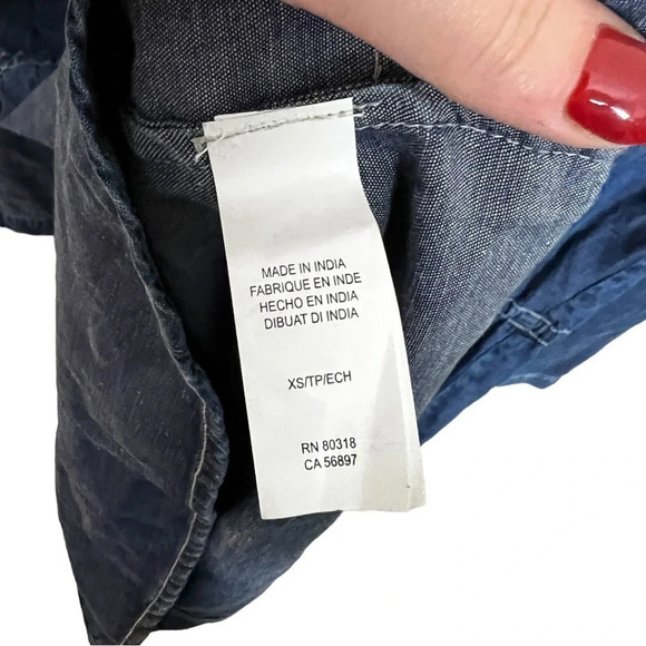 Lucky Brand • Tencel Linen Blend Long Sleeve Tie Waist Dress - Picture 6 of 8